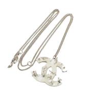 Pre-owned Metal necklaces Chanel Vintage , Gray , Dames