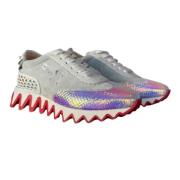 Pre-owned Fabric sneakers Christian Louboutin Pre-owned , Gray , Dames