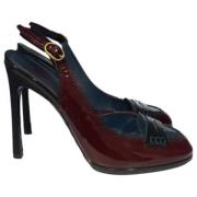 Pre-owned Leather heels Yves Saint Laurent Vintage , Red , Dames