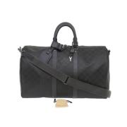 Pre-owned Svart lerret Louis Vuitton Keepall Louis Vuitton Vintage , B...