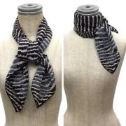 Pre-owned Silk scarves Bottega Veneta Vintage , Black , Dames