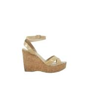 Pre-owned Polyester sandals Jimmy Choo Pre-owned , Beige , Dames