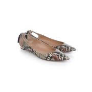 Pre-owned Leather flats Aquazzura Pre-owned , Brown , Dames