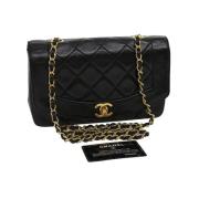 Pre-owned Leather chanel-bags Chanel Vintage , Black , Dames