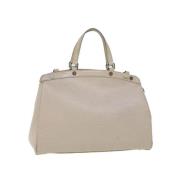 Pre-owned Leather handbags Louis Vuitton Vintage , White , Dames