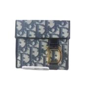 Pre-owned Canvas wallets Dior Vintage , Blue , Dames