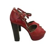 Pre-owned Leather heels Marni Pre-owned , Red , Dames