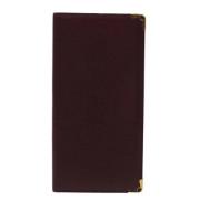 Pre-owned Leather wallets Cartier Vintage , Red , Dames