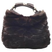 Pre-owned Fur handbags Gucci Vintage , Brown , Dames