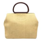 Pre-owned Mesh handbags Chanel Vintage , Beige , Dames