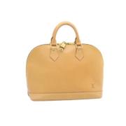 Pre-owned Leather handbags Louis Vuitton Vintage , Beige , Dames