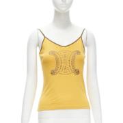 Pre-owned Fabric tops Celine Vintage , Yellow , Dames