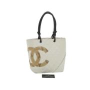 Pre-owned Canvas chanel-bags Chanel Vintage , White , Dames