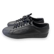 Pre-owned Leather sneakers Saint Laurent Vintage , Black , Heren