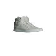 Pre-owned Leather sneakers Versace Pre-owned , White , Dames