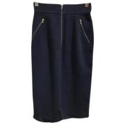 Pre-owned Wool bottoms Chanel Vintage , Blue , Dames
