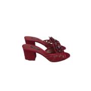 Pre-owned Canvas sandals Dolce & Gabbana Pre-owned , Red , Dames