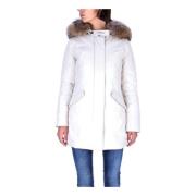 Beige Woolrich Jas met Rits en Knopen Woolrich , Beige , Dames