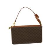 Tweedehands Bruin Canvas Celine Schoudertas Celine Vintage , Brown , D...