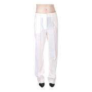 Wide Trousers Semicouture , White , Dames