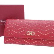 Pre-owned Leather wallets Salvatore Ferragamo Pre-owned , Red , Dames