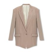 Oversized blazer in Glen-stijl The Attico , Beige , Dames