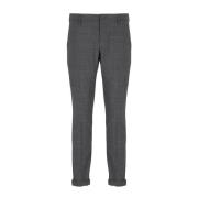 Grijze Corduroy Broek met Knoopsluiting Dondup , Gray , Heren