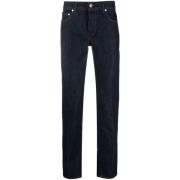 Slim Fit Jeans, 99% Katoen, 1% Elastaan Barba , Blue , Heren