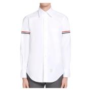 Mens Clothing Shirts White Ss23 Thom Browne , White , Heren