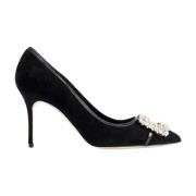 Zwarte Tuberian Jewel Gesp Pumps Manolo Blahnik , Black , Dames