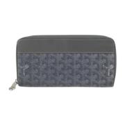 Tweedehands Grijze Leren Goyard Portemonnee Goyard Vintage , Gray , Da...