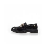 Leren Loafers met Gouden Gesp Copenhagen Shoes , Black , Dames