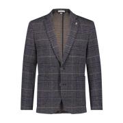 Donkerblauwe Geruite Blazer State of Art , Blue , Heren