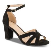 High Heel Sandals B&Co , Black , Dames