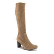 Klassieke Lange Hoge Laarzen met 75mm Hak B&Co , Beige , Dames