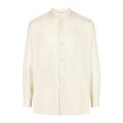 Gedraaide Shirt in Ecru Wit Lemaire , Beige , Heren