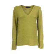 Wollen trui met V-hals Gran Sasso , Green , Dames