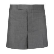 Low Rise Back Strap Mini Shorts in Super Twill Thom Browne , Gray , He...