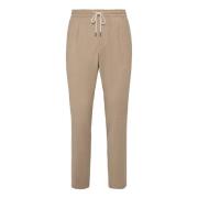 Wol Stretch Coulisse Broek Boggi Milano , Beige , Heren