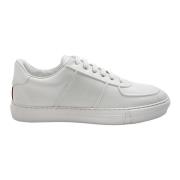 New York Wit Leren Sneaker Moncler , White , Heren