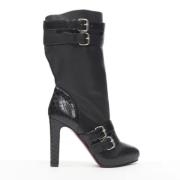 Pre-owned Leather boots Christian Louboutin Pre-owned , Black , Dames