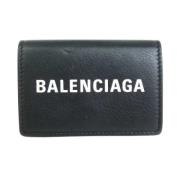 Pre-owned Leather wallets Balenciaga Vintage , Black , Dames