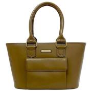 Pre-owned Leather handbags Burberry Vintage , Green , Dames