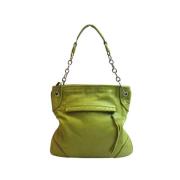 Pre-owned Leather shoulder-bags Bottega Veneta Vintage , Green , Dames