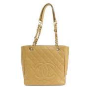 Pre-owned Leather totes Chanel Vintage , Brown , Dames