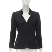 Pre-owned Wool outerwear Chanel Vintage , Black , Dames