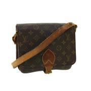 Coach Beige/Bruin/Zwart Canvas Schoudertas Louis Vuitton Vintage , Bro...