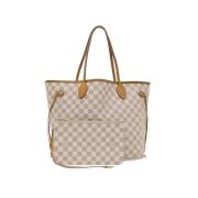 Tweedehands Beige Canvas Louis Vuitton Neverfull Tote Tas Louis Vuitto...