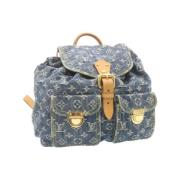 Pre-owned Canvas backpacks Louis Vuitton Vintage , Blue , Dames