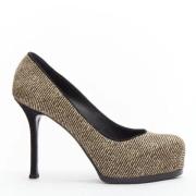 Pre-owned Wool heels Yves Saint Laurent Vintage , Brown , Dames